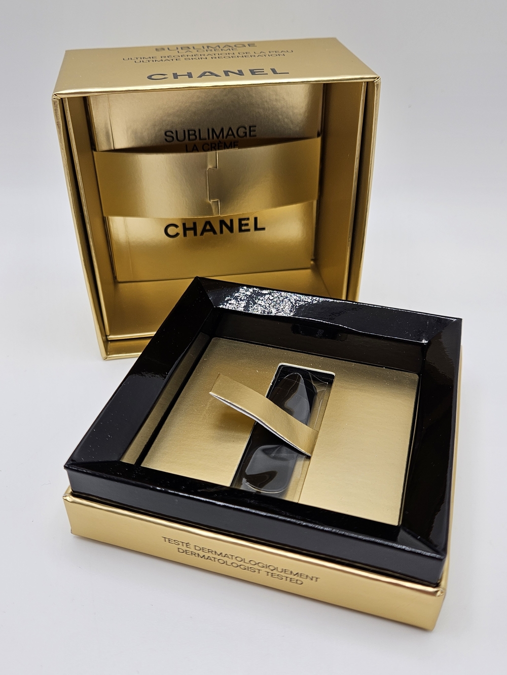 Authentic CHANEL Sublimage La Creme Gold Box Spatula EMPTY BOX - No Product
